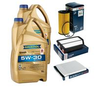 BOSCH Controllo Set 10L RAVENOL SMP 5W-30 per Hyundai IX35 2.0 CRDi 4WD