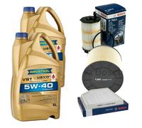 BOSCH Controllo Set 10L RAVENOL Turbo VST 5W-40 per Audi A5 S5 quattro