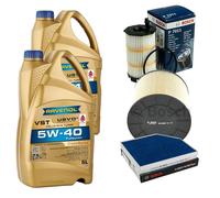 BOSCH Controllo Set 10L RAVENOL Turbo VST 5W-40 per Audi A5 S5 quattro