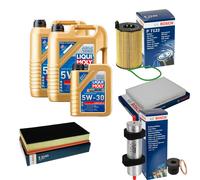 BOSCH Controllo set 11 L Liqui Moly Long Life 3 5W-30 per Audi Q7 3.0 TDI