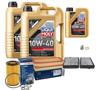 BOSCH Controllo Set 11L Liqui Moly Leichtlauf 10W-40 Per Mercedes C-Klasse