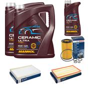 BOSCH Controllo Set 11L MANNOL Ceramic 5W-40 Per Mercedes-Benz Viano 3.7 3.2