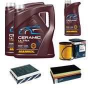 BOSCH Controllo Set 11L MANNOL Ceramic 5W-40 Per Porsche Cayenne 4.8 S