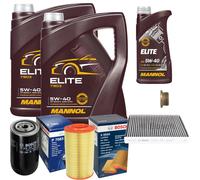 BOSCH Controllo Set 11L MANNOL ELITE 5W-40 Per Fiat Citroën Ducato Kasten