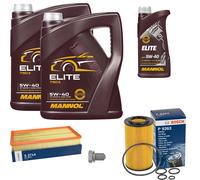 BOSCH Controllo Set 11L MANNOL ELITE 5W-40 Per Mercedes C-Klasse M-Klasse ML