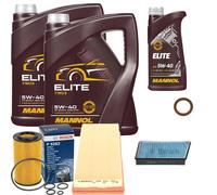 BOSCH Controllo Set 11L MANNOL ELITE 5W-40 Per Mercedes E-Klasse CLS