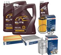 BOSCH Controllo Set 11L MANNOL ELITE 5W-40 Per Mercedes G-Klasse Cabrio