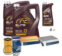 BOSCH Controllo Set 11L MANNOL ELITE 5W-40 Per Mercedes G-Klasse Cabrio