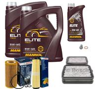 BOSCH Controllo Set 11L MANNOL ELITE 5W-40 Per Mercedes S-Klasse W220