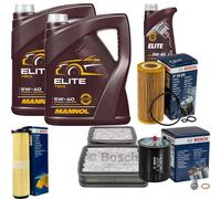 BOSCH Controllo Set 11L MANNOL ELITE 5W-40 Per Mercedes S-Klasse W220