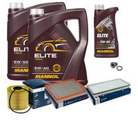 BOSCH Controllo Set 11L MANNOL ELITE 5W-40 Per Opel Movano Kasten 2.5 DTi