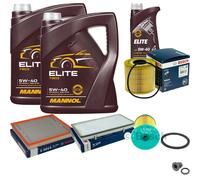 BOSCH Controllo Set 11L MANNOL ELITE 5W-40 Per Opel Movano Kasten 2.5 DTi
