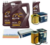 BOSCH Controllo Set 11L MANNOL ELITE 5W-40 Per Opel Movano Kasten 2.5 DTi