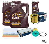 BOSCH Controllo Set 11L MANNOL ELITE 5W-40 Per Opel Movano Kasten 2.5 DTi