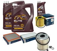 BOSCH Controllo Set 11L MANNOL ELITE 5W-40 Per Opel Movano Kasten 2.5 DTi