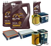 BOSCH Controllo Set 11L MANNOL ELITE 5W-40 Per Opel Movano Kasten 2.5 DTi