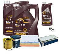 BOSCH Controllo Set 11L MANNOL ELITE 5W-40 Per Opel Movano Kasten 2.5 DTi