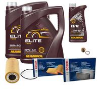 BOSCH Controllo Set 11L MANNOL Elite 5W-40 Per Porsche 911 Cabriolet 997