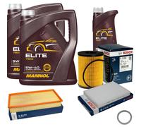 BOSCH Controllo Set 11L MANNOL ELITE 5W-40 Per Porsche Cayenne S 4.8 GTS