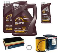 BOSCH Controllo Set 11L MANNOL ELITE 5W-40 Per Porsche Cayenne S 4.8 GTS