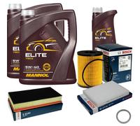 BOSCH Controllo Set 11L MANNOL ELITE 5W-40 Per Porsche Cayenne S 4.8 GTS