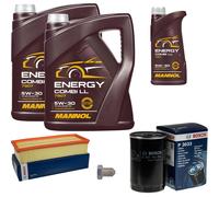 BOSCH Controllo Set 11L MANNOL Energy Combi LL 5W-30 Per Audi 80 1.8 S 2.0