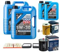 Bosch Controllo Set 12L Liqui Moly da Molto Tempo 5W-30 per Mercedes Classe