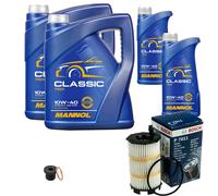 BOSCH Controllo Set 12L MANNOL Classic 10W-40 Per Audi VW A5 S5 Quattro A6