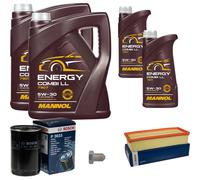 BOSCH Controllo Set 12L MANNOL Energy Combi LL 5W-30 Per Audi 80 1.8 S 2.0