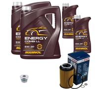 BOSCH Controllo Set 12L MANNOL Energy Combi LL 5W-30 Per BMW 7 Serie 750i Li X5