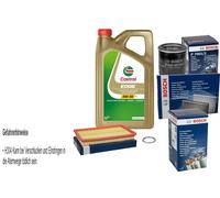 Bosch Controllo Set 5 L castrol edge 5W-30 M per Subaru Forester 2.0 x Scheda Di
