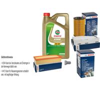 Bosch Controllo Set 5 L castrol edge FST 5W-30 Metallo per Audi Q3