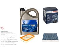 Bosch Controllo Set 5 L GM olio motore dexos2 5W-30 per Opel Mokka / Moca