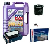 BOSCH Controllo Set 5 L Liqui Moly Leichtlauf High Tech 5W-40 Per KIA Soul