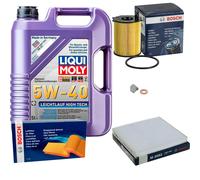 BOSCH Controllo Set 5 L Liqui Moly Leichtlauf High Tech 5W-40 Per Mazda 2 DY
