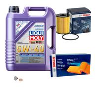 BOSCH Controllo Set 5 L Liqui Moly Leichtlauf High Tech 5W-40 Per Mazda 2 DY