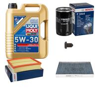 BOSCH Controllo set 5 L Liqui Moly Long Life 3 5W-30 per Audi A6 1.8 T