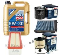 BOSCH Controllo set 5 L Liqui Moly Long Life 3 5W-30 per Dacia Duster