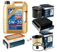 BOSCH Controllo set 5 L Liqui Moly Long Life 3 5W-30 per Dacia Duster