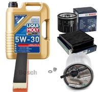 BOSCH Controllo set 5 L Liqui Moly Long Life 3 5W-30 per Dacia Logan MCV 1.5
