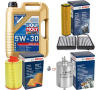 BOSCH Controllo set 5 L Liqui Moly Long Life 3 5W-30 per Mercedes classe C