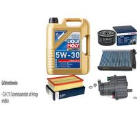 BOSCH Controllo set 5 L Liqui Moly Long Life 3 5W-30 per Renault Clio III 1.5