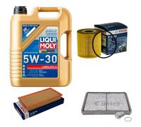 BOSCH Controllo set 5 L Liqui Moly Long Life 3 5W-30 per Volvo V40 Familiare 1.8