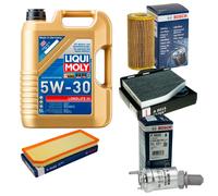 Bosch Controllo Set 5 L Liqui Moly Longlife 3 5W-30 per Seat Altea Leon 2.0