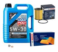 BOSCH Controllo Set 5 L Liqui Moly Longtime High Tech 5W-30 Per Mazda 2 DY