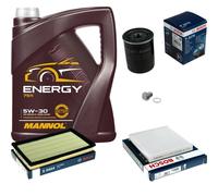 BOSCH Controllo Set 5 L MANNOL 5W-30 Energy Per Suzuki SX4 1.6 VVT 4x4