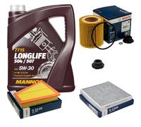 BOSCH Controllo Set 5 L MANNOL 5W-30 LONG LIFE Per BMW Z4 Roadster SDrive20i