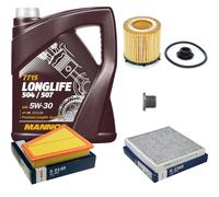 BOSCH Controllo Set 5 L MANNOL 5W-30 LONG LIFE Per BMW Z4 Roadster SDrive20i