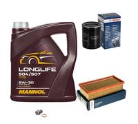 BOSCH Controllo Set 5 L MANNOL 5W-30 LONG LIFE Per Mitsubishi Colt VI 1.3
