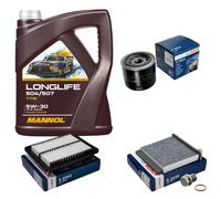 BOSCH Controllo Set 5 L MANNOL 5W-30 LONG LIFE Per Mitsubishi Grandis 2.4